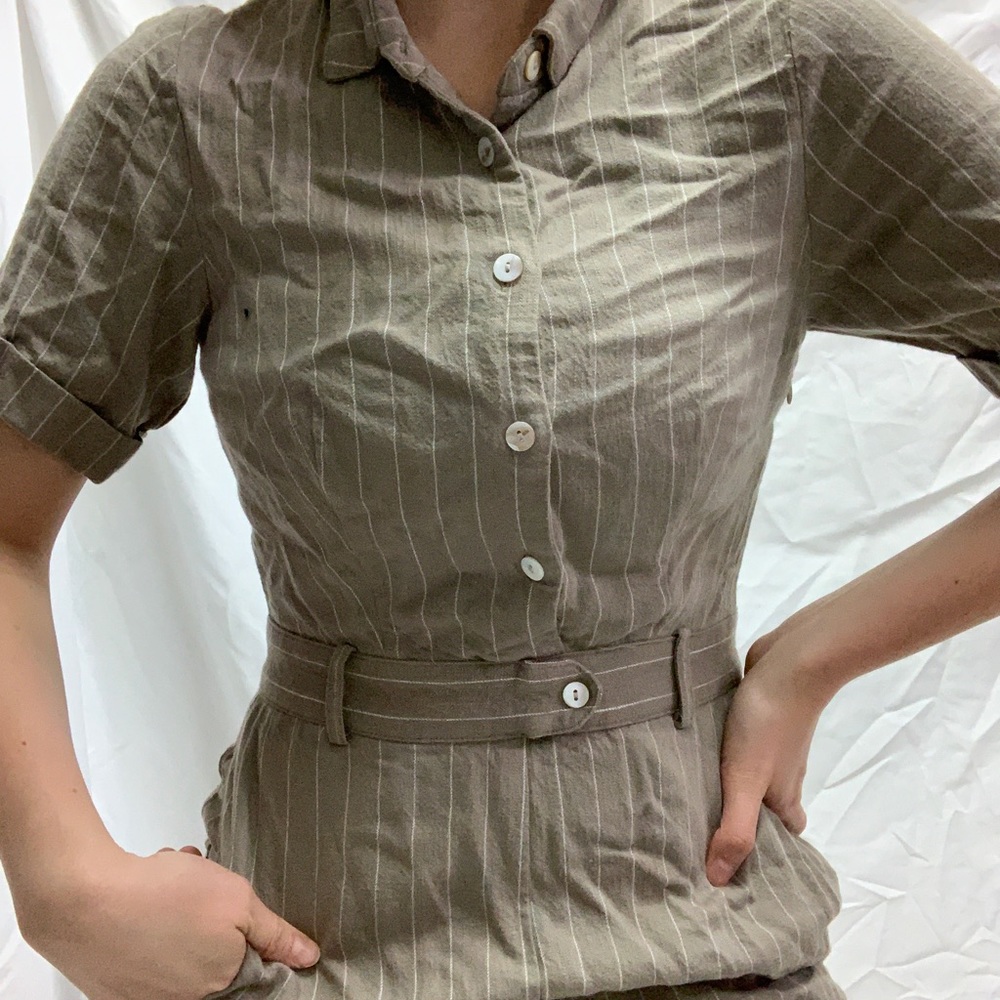 Striped Jumpsuit with Pockets